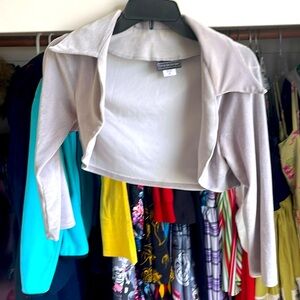 Gray velvet bolero top